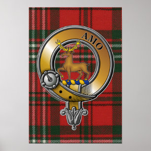 Scott Tartan & Badge Poster