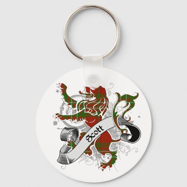 Scott Tartan Lion Key Ring (Front)