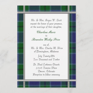 Scott Tartan Plaid Wedding Invitation