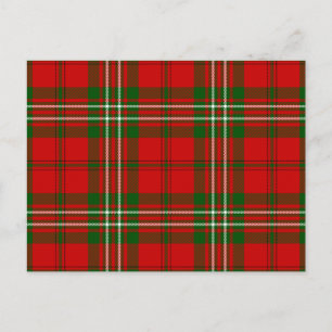 Scott tartan red green plaid postcard