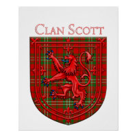 Scott Tartan Scottish Plaid Lion Rampant