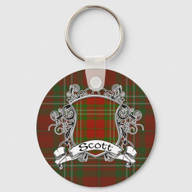 Scott Tartan Shield Key Ring (Front)