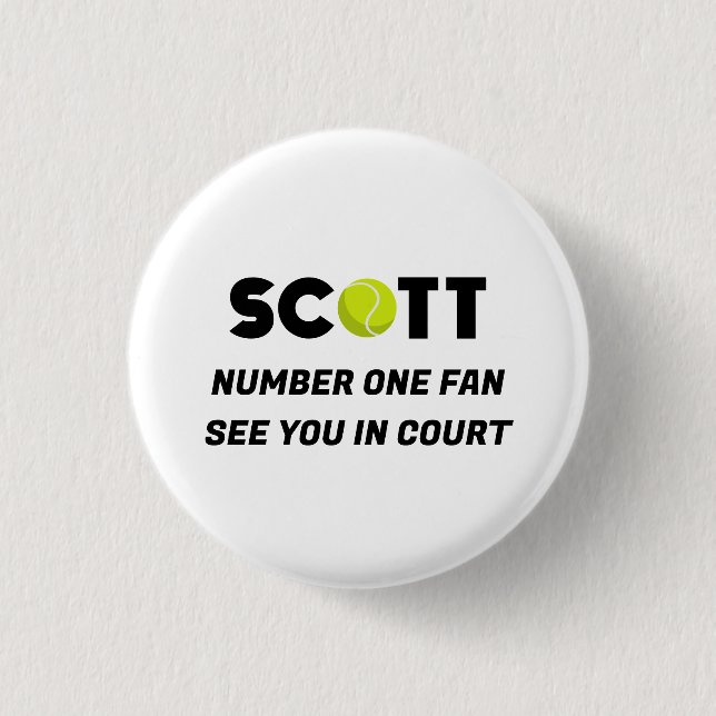 Scott Tennis 3 Cm Round Badge (Front)