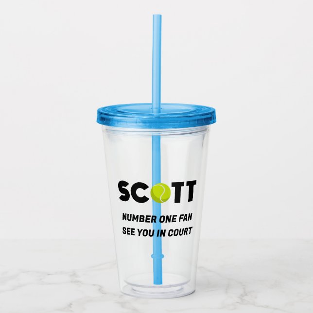 Scott Tennis Acrylic Tumbler (Front)