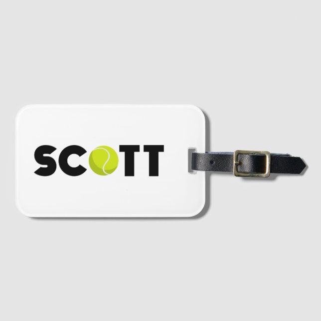 Scott Tennis Luggage Tag (Front Horizontal)