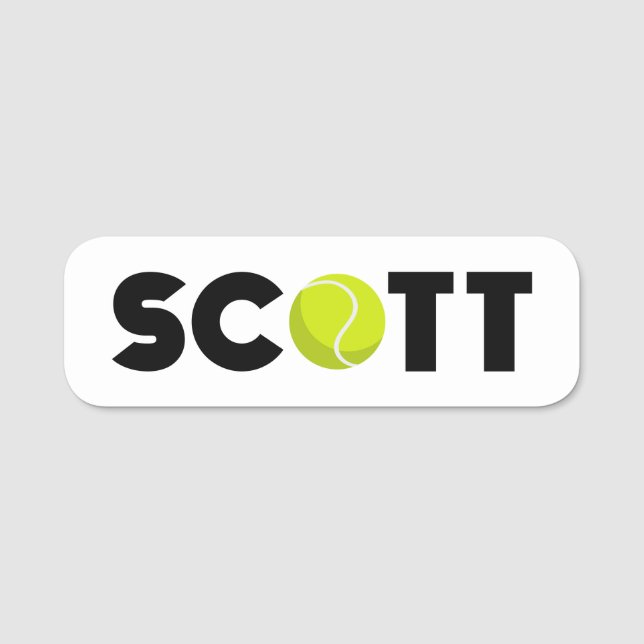 Scott Tennis Name Tag (Front)