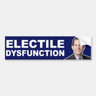 Scott Walker: Electile Dysfunction Bumper Sticker