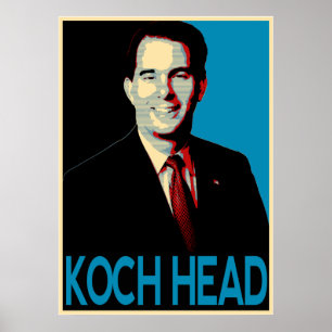 Scott Walker -- Koch Head Poster
