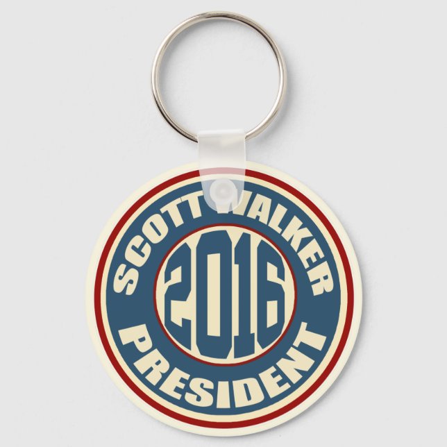 Scott Walker President 2016 Key Ring (Front)