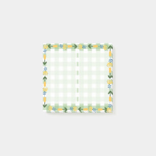 Scottich and floral green and yellow Cute Post-it Notes
