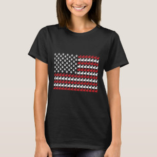 Scottie 4th Of July Dog Paw Print  T-Shirt