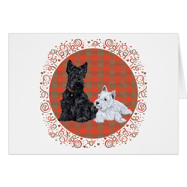 Scottie Adult & Westie Puppy (Front Horizontal)