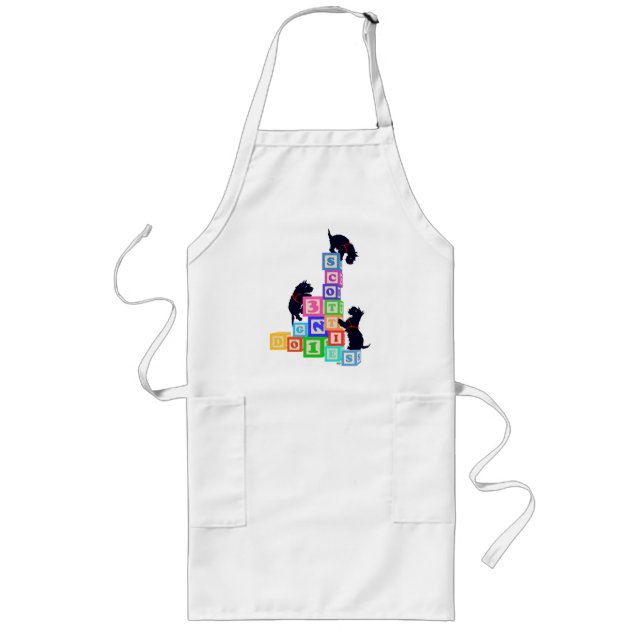 Scottie Blocks !! Long Apron (Front)