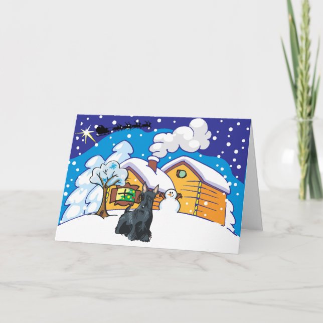 scottie cabin holiday card (Front)