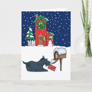 Scottie Christmas Holiday Card
