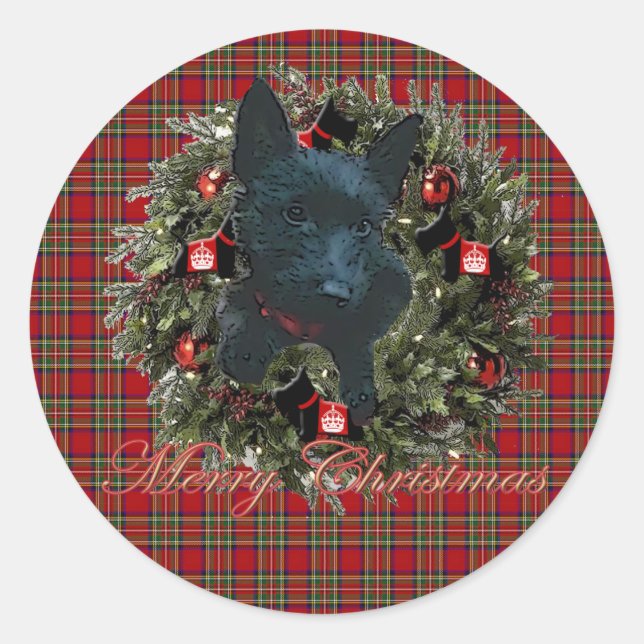 Scottie Classic Round Sticker (Front)