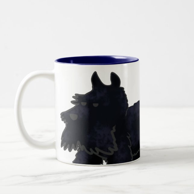 Scottie Closeup Two-Tone Coffee Mug (Left)