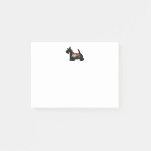 Scottie Dog Breed Boho Floral Silhouette Post-it Notes