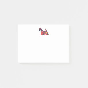 Scottie Dog Breed Geo Silhouette Multi Post-it Notes