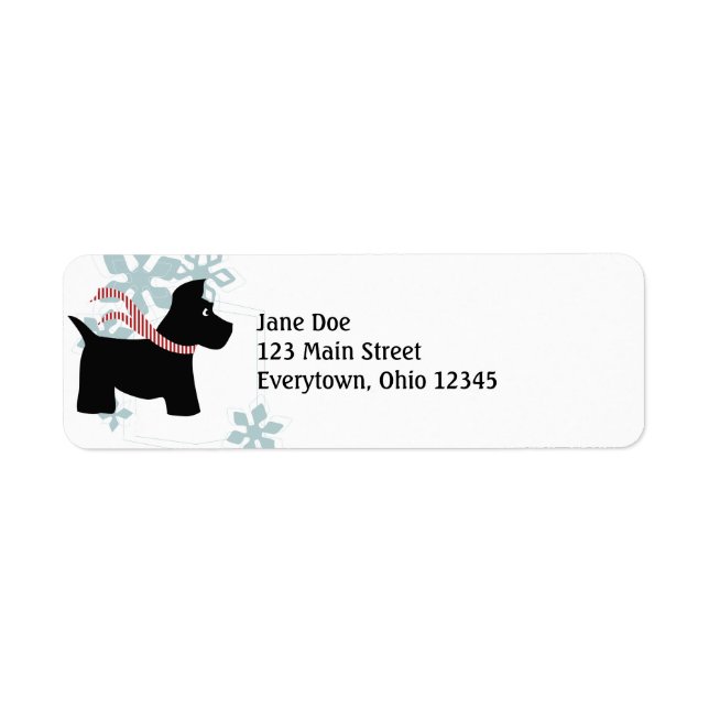 Scottie Dog Christmas Labels (Front)