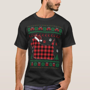 Scottie Dog Christmas Pajama Red Plaid Scottish Ug T-Shirt