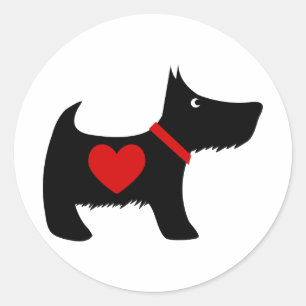 Scottie Dog Classic Round Sticker