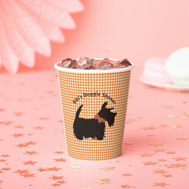Scottie dog Dog Shower plates, new dog owner  Paper Cups (Insitu)