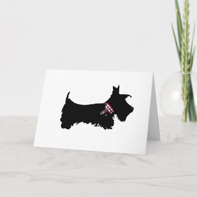 Scottie Dog Greeting Card (Front)