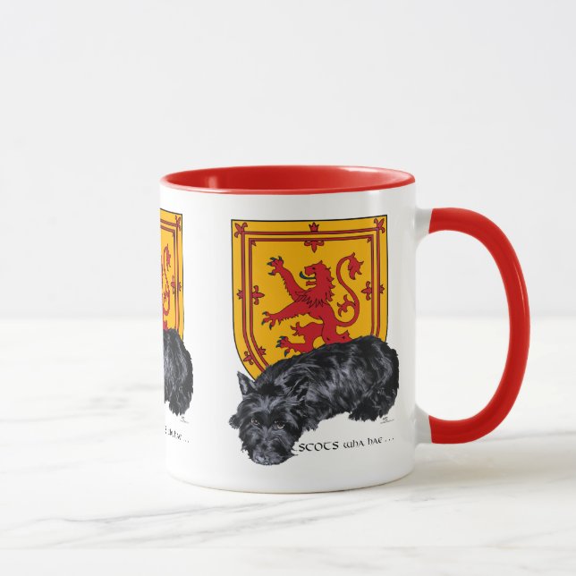 Scottie Dog Lion Rampant Flag Mug (Right)