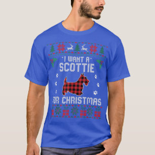 Scottie Dog Lover Xmas Gifts Funny Ugly Christmas T-Shirt