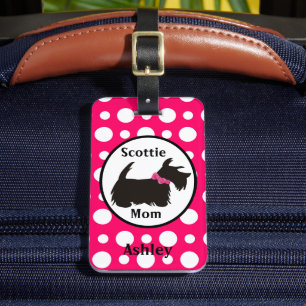 Scottie dog Luggage tag, Scottie mum luggage Luggage Tag