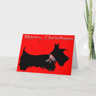 Scottie Dog ' Merry Christmas' Greeting Card
