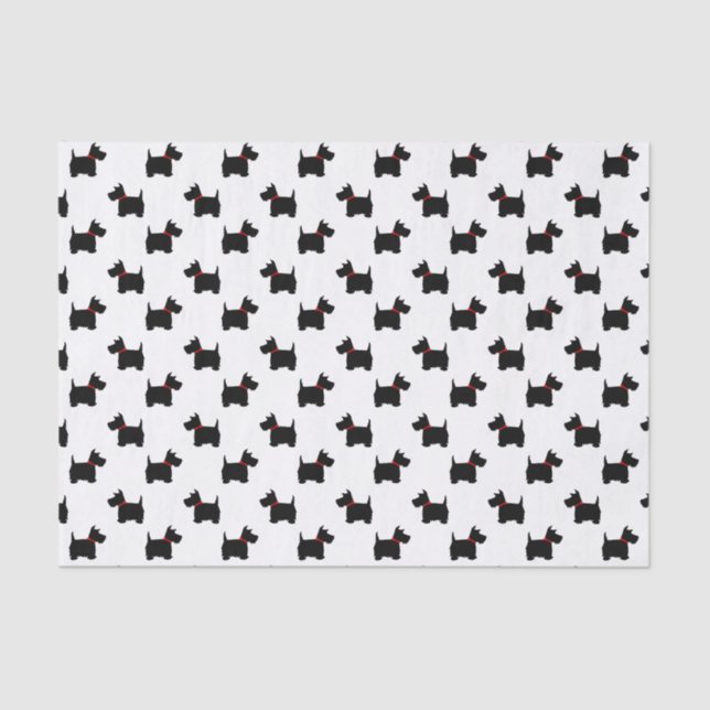 Scottie Dog Pattern Tissue Paper (Front)
