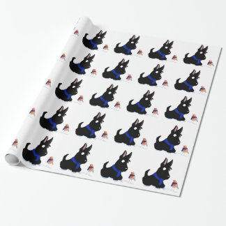Scottie Dog & Robin Wrapping Paper