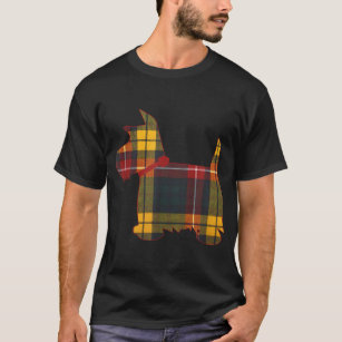 Scottie Dog Scottish Terrier Buchanan Tartan Plaid T-Shirt
