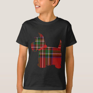 Scottie Dog Scottish Terrier Royal Stewart Tartan  T-Shirt