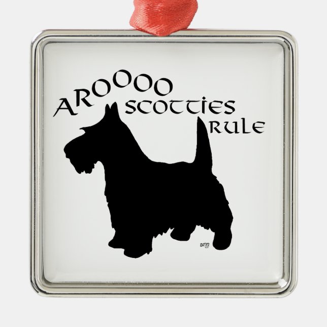 Scottie Dog Silhouette Ornament (Front)
