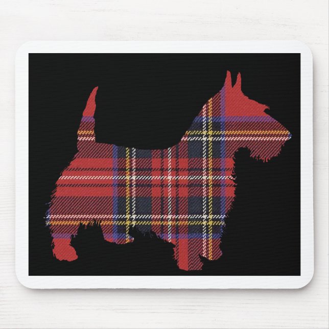 Scottie Dog Tartan Mouse Mat (Front)