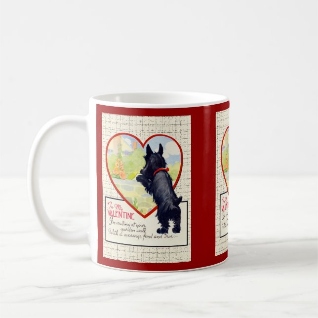 Scottie dog Valentine Scottish Terrier Coffee Mug (Left)