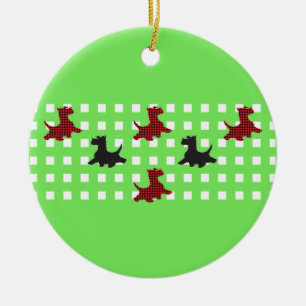 Scottie Dogs Ceramic Tree Decoration