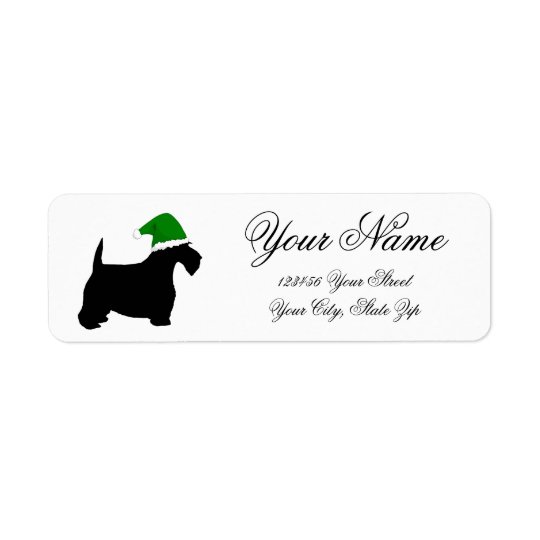 Scottie Elf Return Address Label