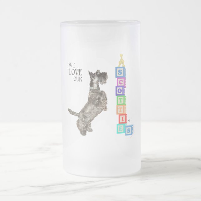 Scottie Finds a Prize Frosted Glass Beer Mug (Center)