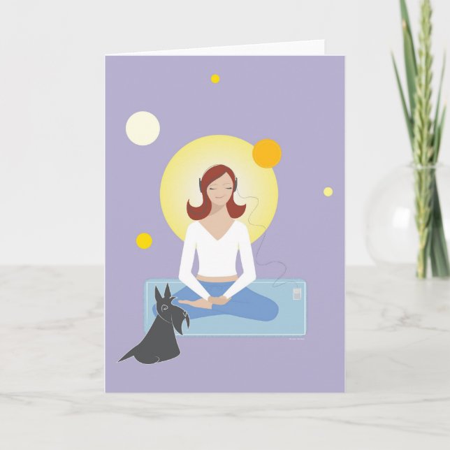 Scottie Gal Meditating - Greeting Card (Front)