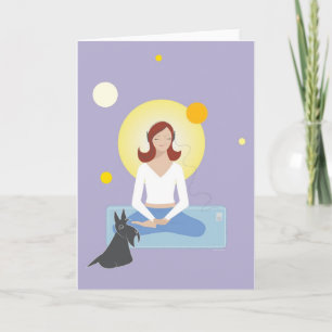 Scottie Gal Meditating - Greeting Card