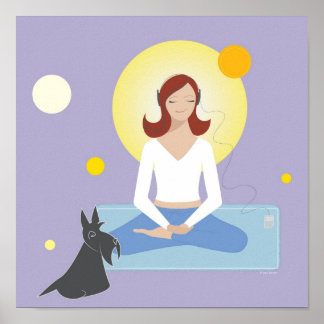 Scottie Gal Meditating - Poster