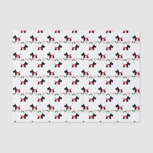 SCOTTIE Holiday Royal Crown Scottie no 8 Tissue Paper (Front)