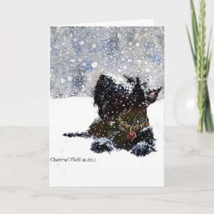 Scottie in the Snow Holiday Card