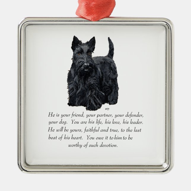 Scottie Keepsake Ornament - MALE (Front)