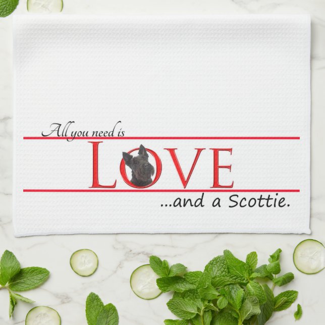 Scottie Love Kitchen Towel (Folded)