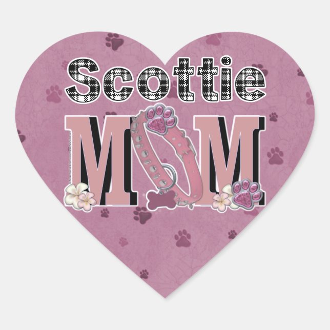 Scottie MOM Heart Sticker (Front)